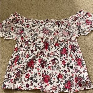 Off the shoulder floral top